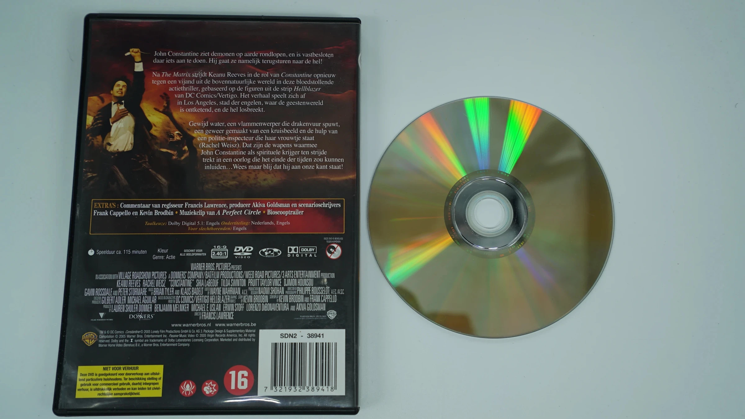 Constantine (DVD, Edición de 1 Disco, Keanu Reeves, Thriller de Acción Sobrenatural) – photo 2